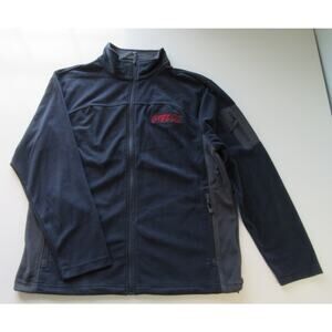Coca Cola Embroidered Full Zip Fleece Jacket Blue Men's XL